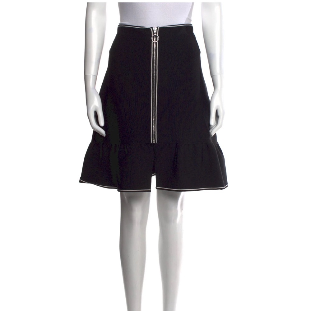 Sandro Eudine Front-Zip A-Line Skirt in Black